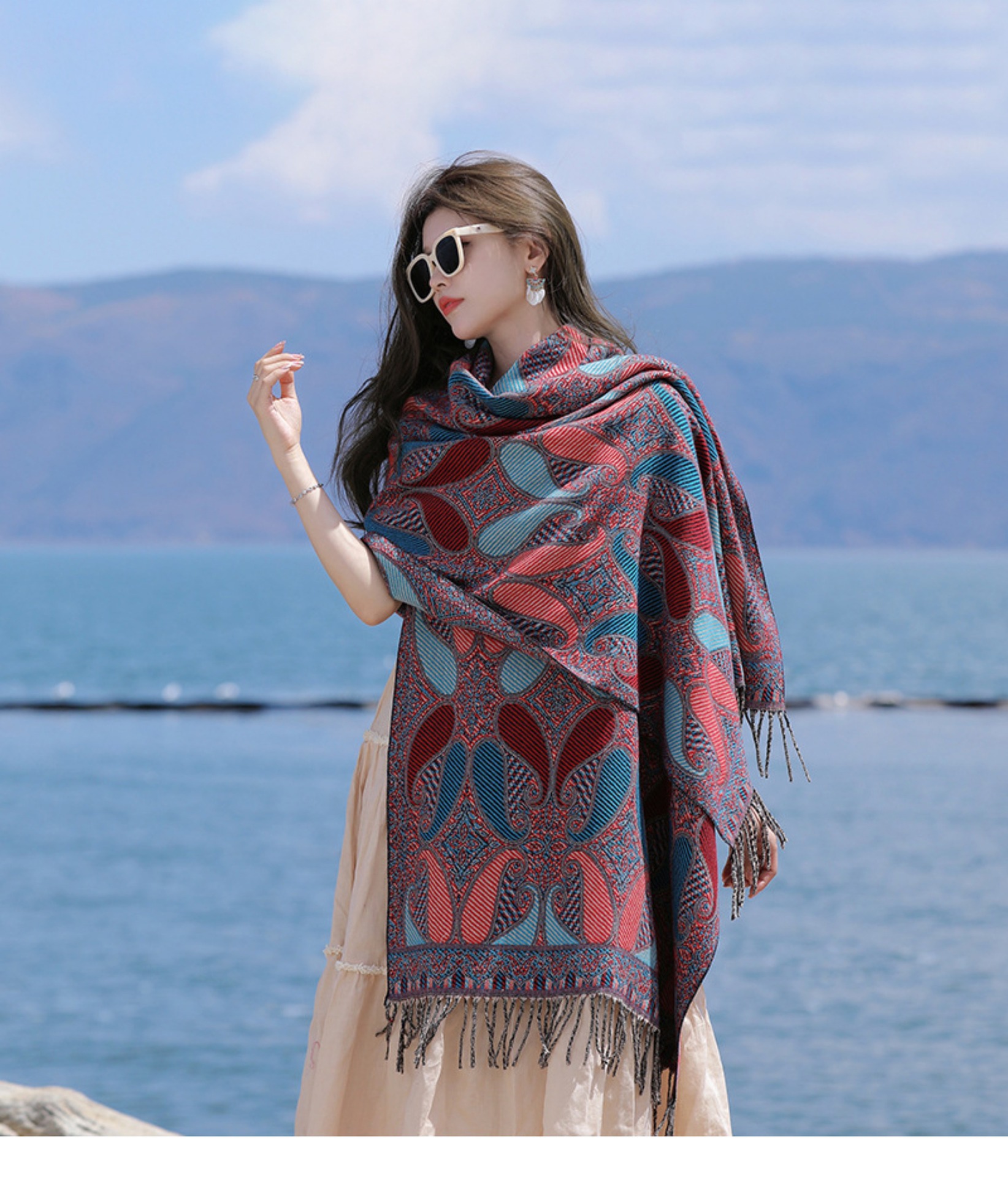 Title 5, Retro Ethnic Style Shawl Women