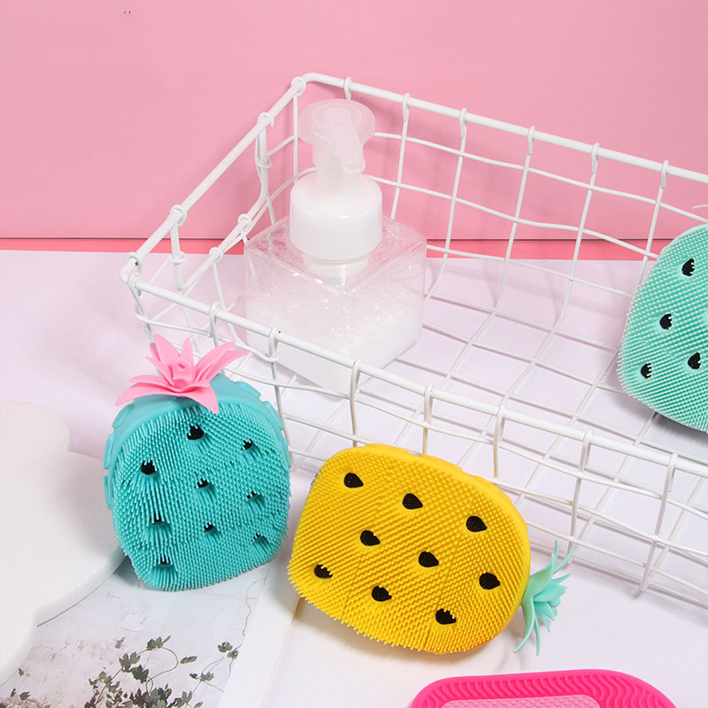 Creative And Simple Pineapple Silicone Bath Brush