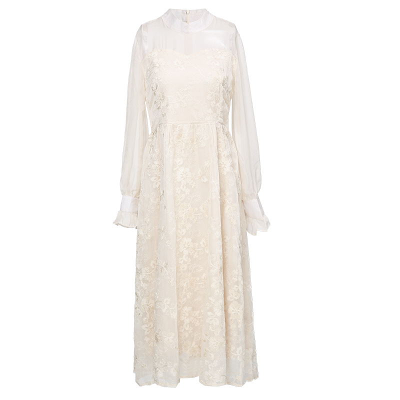 Lace Cheongsam Waist Waist Fairy Skirt Long Skirt Dress