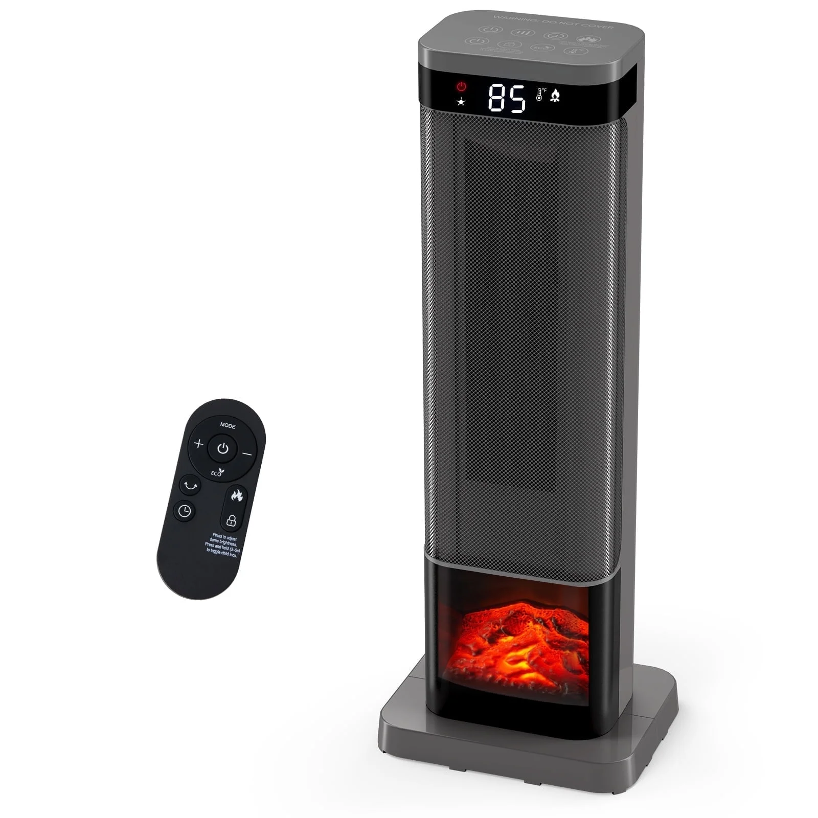 23inch Space Heaters For Indoor Use, Portable Heater With 7 Light Colors image 9