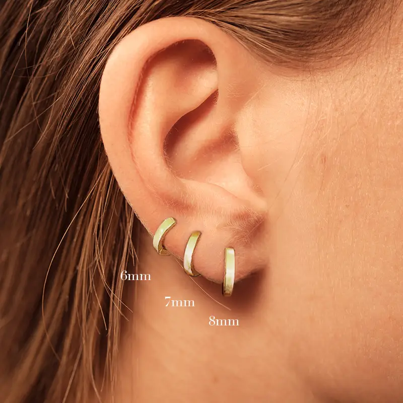 S925 Sterling Silver INS Style Minimalist Glossy Earrings