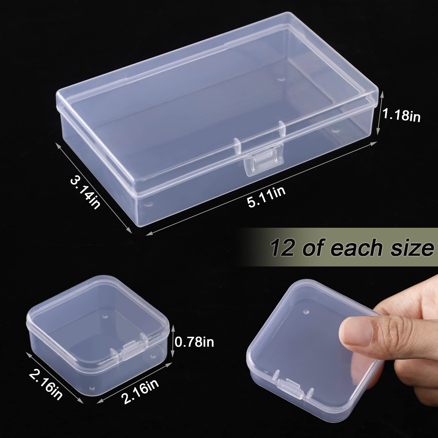 Clear Plastic Storage Containers Set For Craft Beads And Jewelry_voghion.com