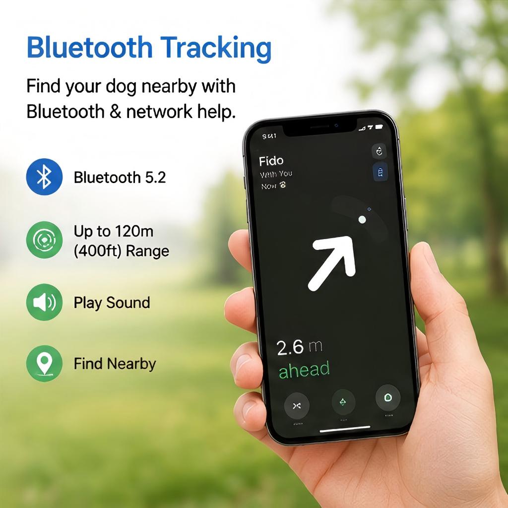 Dog GPS Tracker For Find My & Android Find Hub, Bluetooth Pet Locator Tag, No Monthly Fee, Waterproof Anti-Lost Tracker For Dogs 6