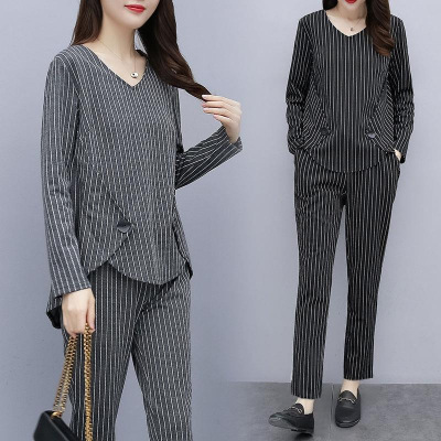 Fat Sister Top Loose Covering Belly Western Style Casual Pants