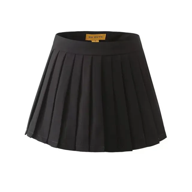 Ladies Fashion High Waist A Line Skirt Fans Black - Shop at LoveMi