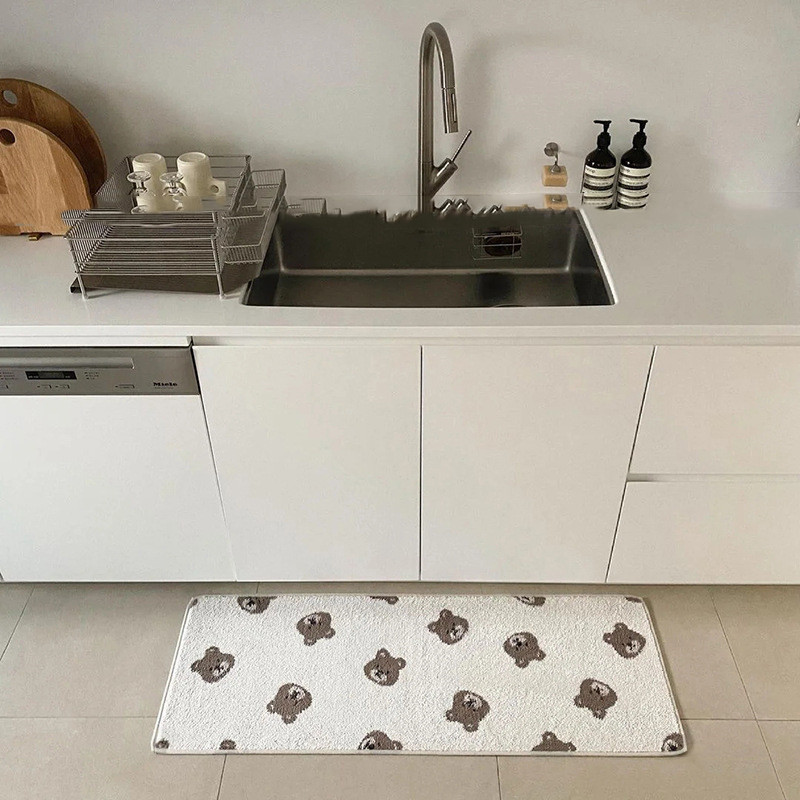 Bear Floor Mat Bathroom Non-slip Mat Toilet