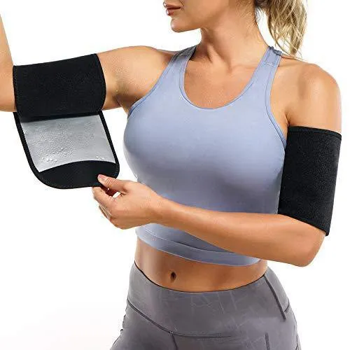 Running Sweaty One piece Body Shaping Belt Women Silver Coated Arm Cover - Shop at LoveMi