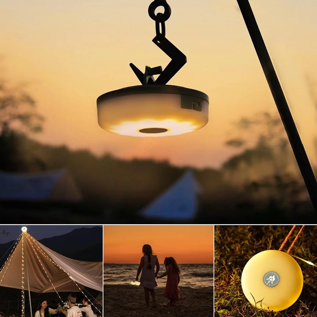 2PCS 10M Portable Camping String Lights Outdoor Waterproof Stowable Light — image 9