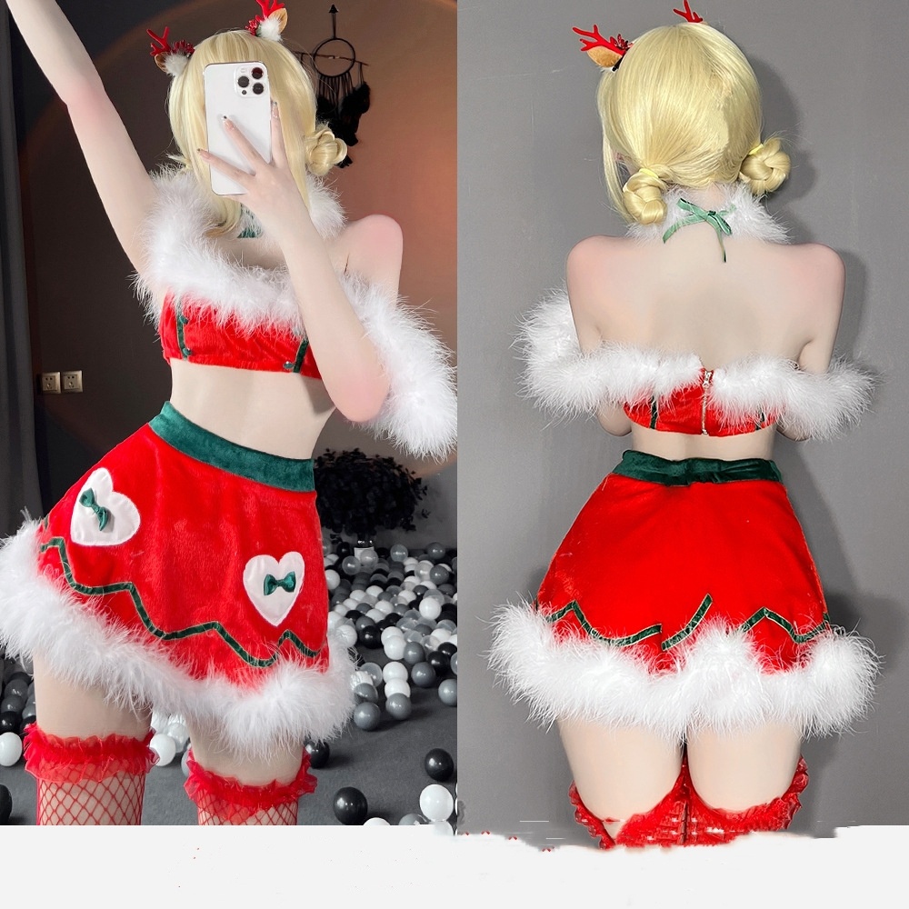 Title 6, Cute Christmas Suit Tube Top Uniform, celebrate...