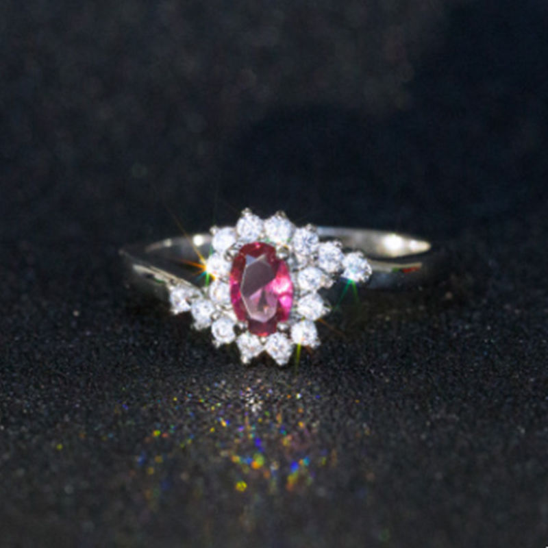 European And American Ladies Creative Sapphire Blue Zircon Ladies Ring