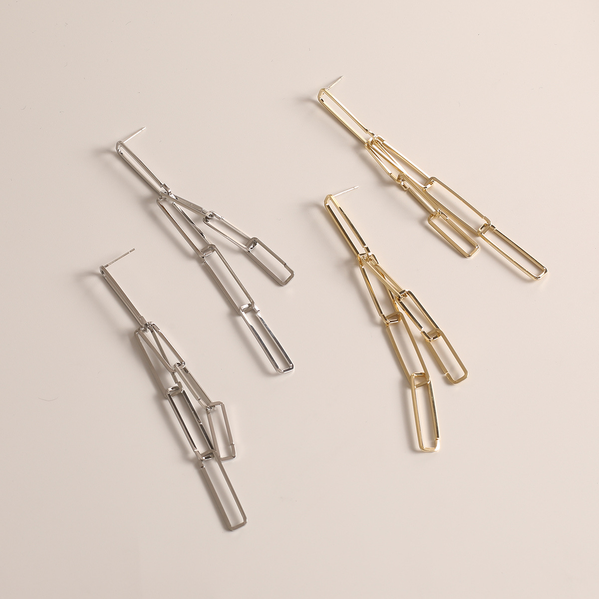 Cold Wind S925 Silver Needle Hollow Earrings Creative Handmade Earring