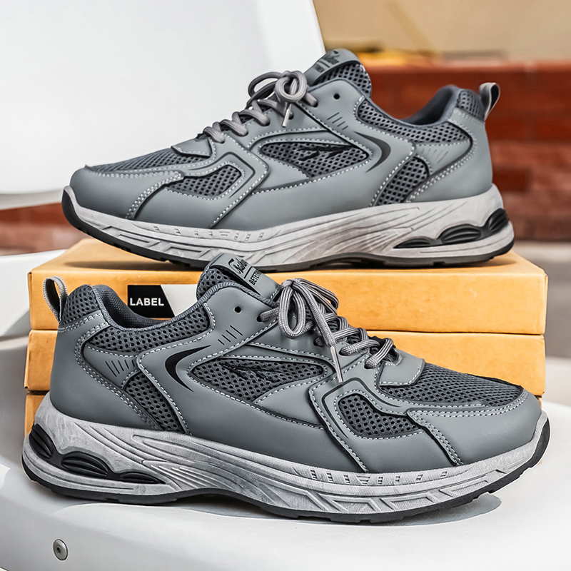 2026 Summer New Arrival Men's Shoes, Breathable Mesh, Trendy & Versatile, Thick Sole Casual Athletic Dad Shoes