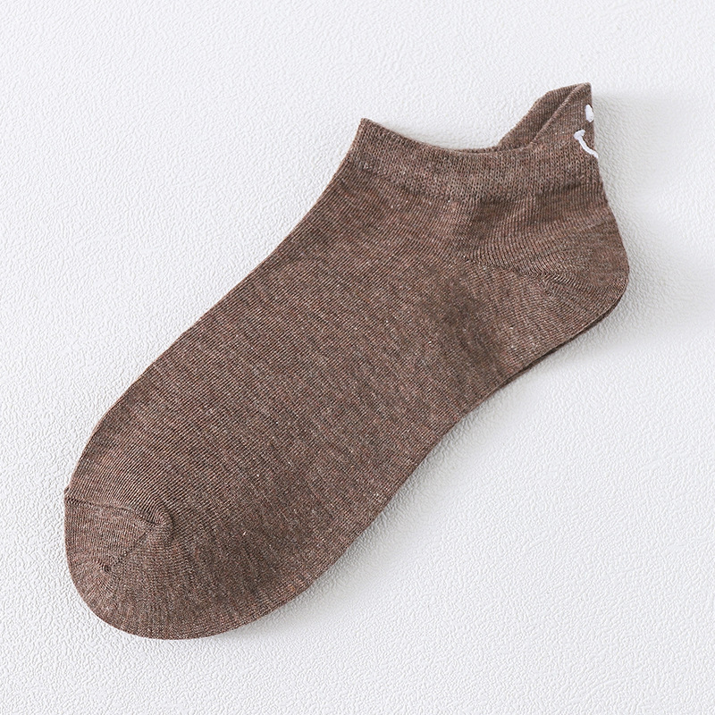 Socks Personalized Heel Embroidered Face Coffee - Shop at LoveMi