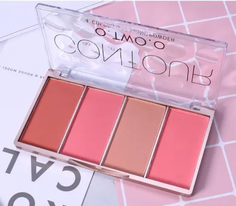 Rose Gold Four-color Highlight Blush