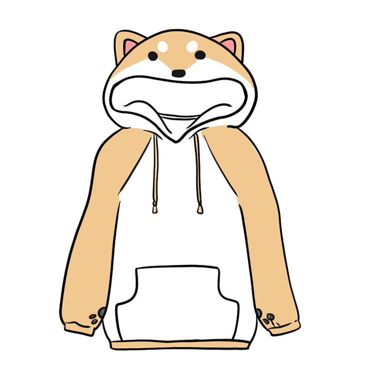 Title 4, Shiba Inu theme hooded jacket anime sweater