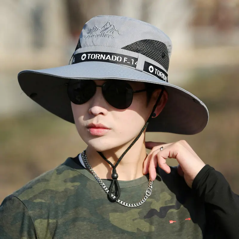 Mountaineering Fishing Sunscreen Travel Breathable Large Eave Visor Hat