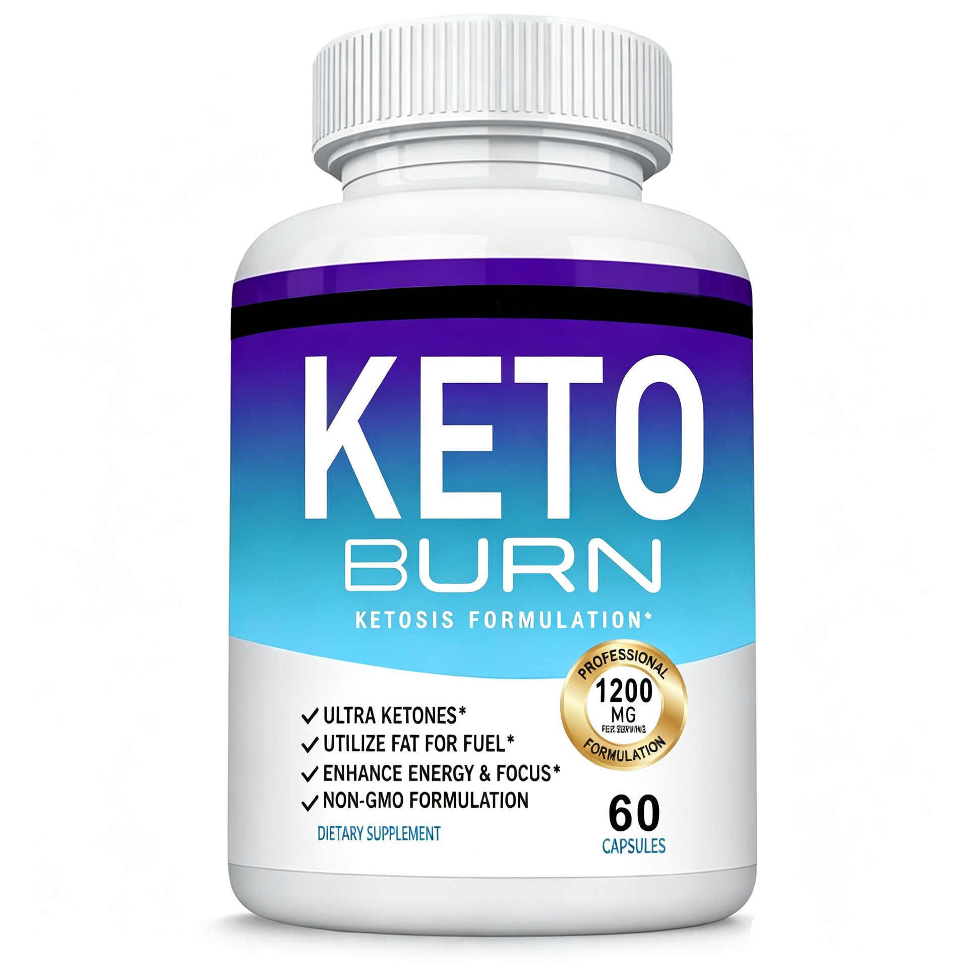 Keto Burn 1200mg, Raspberry Ketones, African Mango & Green Tea