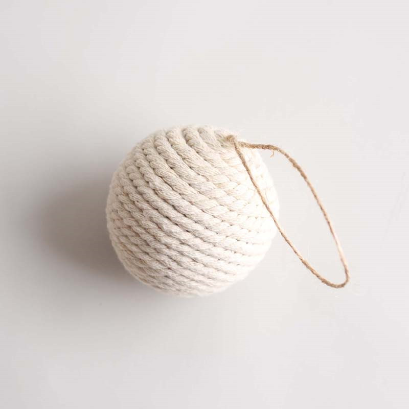 6cm white cotton rope ball