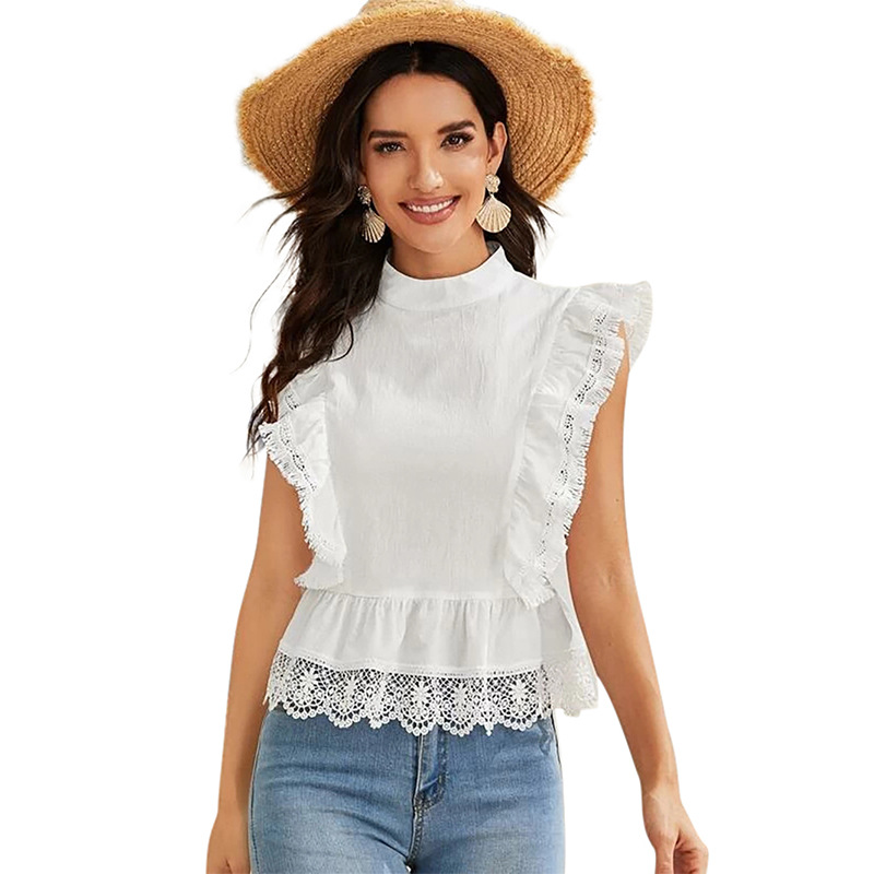 Title 4, European And American Fashion Lace Shirt Top