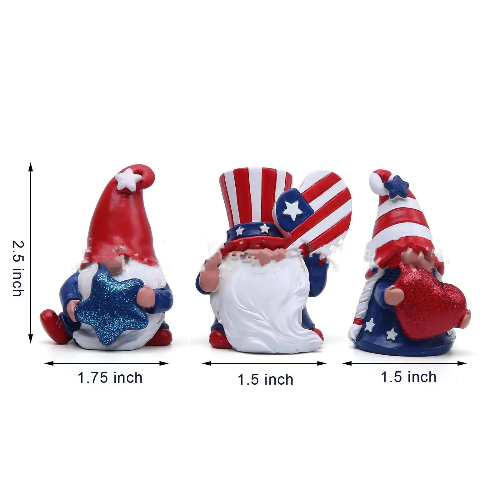 Independence Day National Day Dwarf Ornaments Desktop Creative Resin Craft Elf