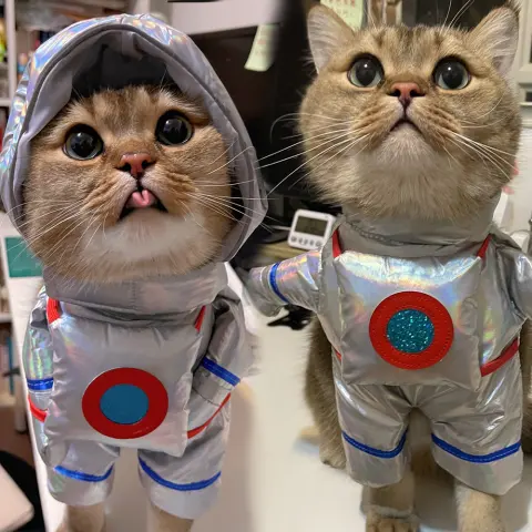 Pet Turned Dog Funny Dress Up Space Suit Stand