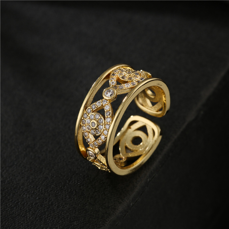 Popular Cutout Design Devil's Eye Ring For Women