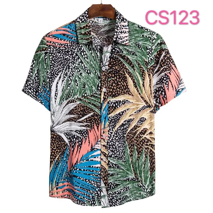 Young Men's Casual Loose Lapel Short Sleeve Shirt