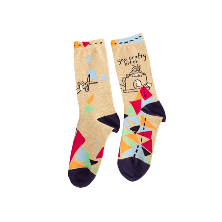 Title 7, Female thin medium tube flower socks