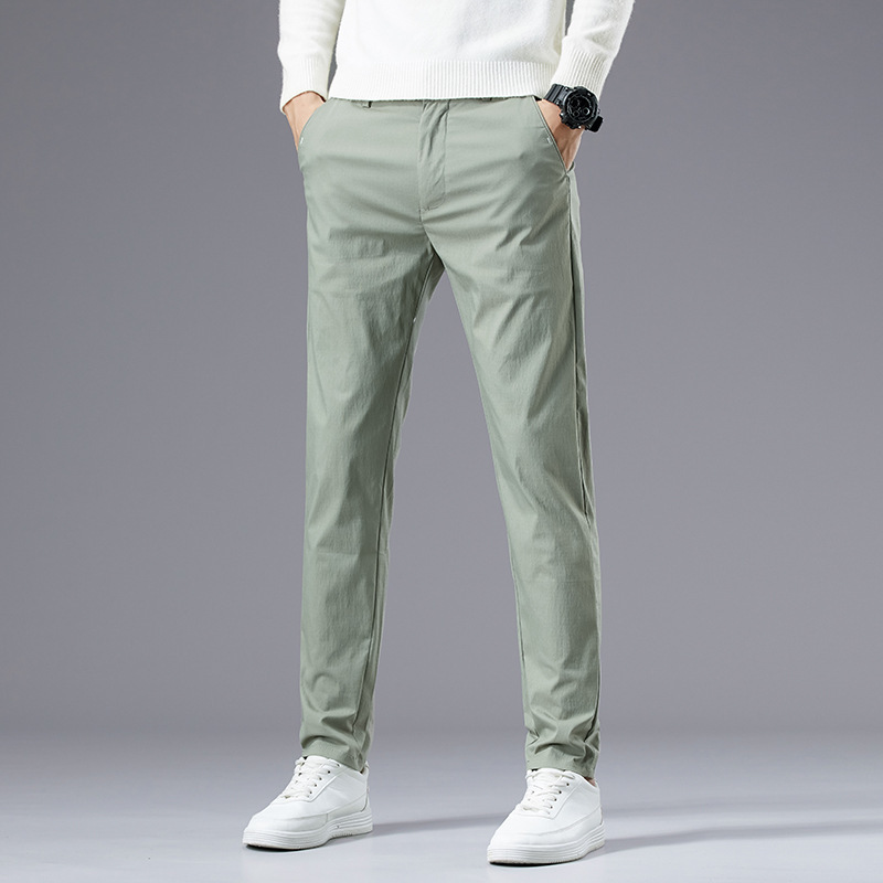 Title 2, Pantaloni casual da uomo in Ice Silk, taglio dr...