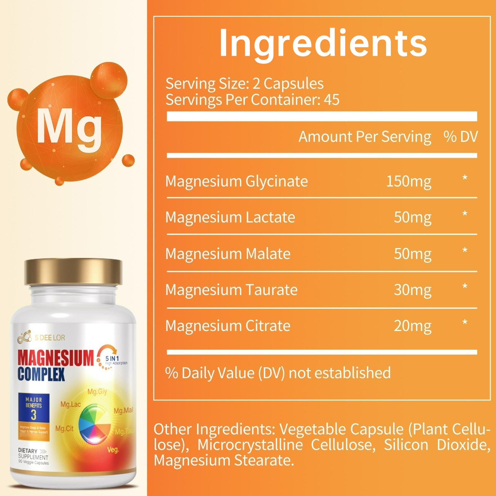 Magnesium Glycinate Malate Vitamin D3 Vegan Formula Supports Bone Health Highly Absorbable Chelated Product 6