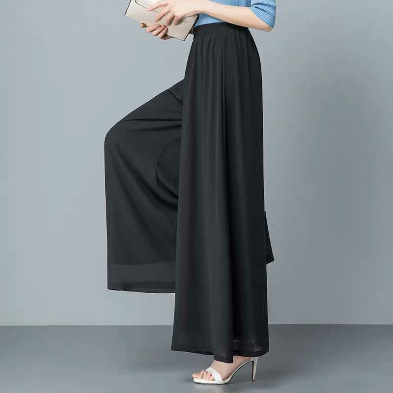 Women's Fashion Casual Chiffon Wide Leg Pants