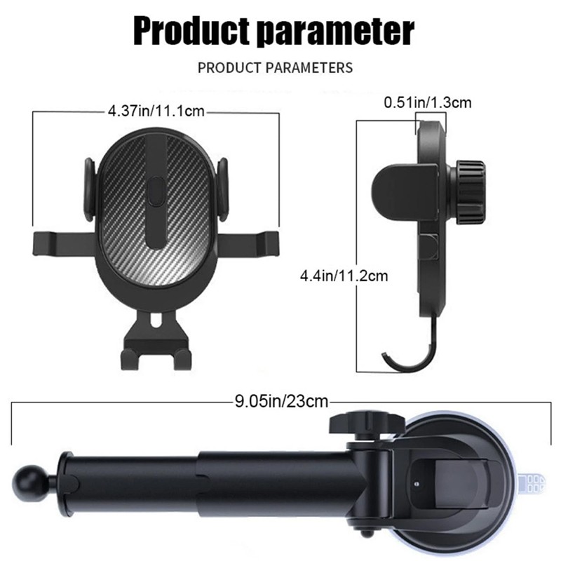 Universal Car Phone Mount Upgraded Suction Clip 360 Rotatable Holder — image 2