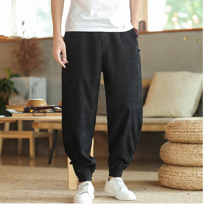 Title 7, Pantalones holgados de hombre de pana talla gra...