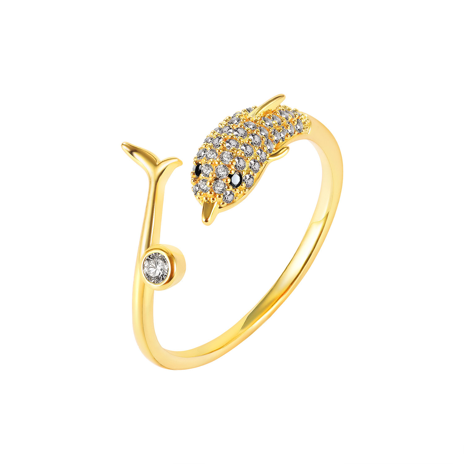 Dolphin Ring Female Trend Wild Brass Ring