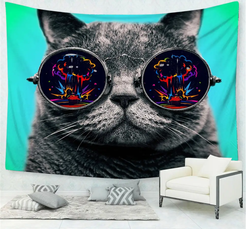 Cute Cat Tapestry Living Room House Decoration Wall Hanging