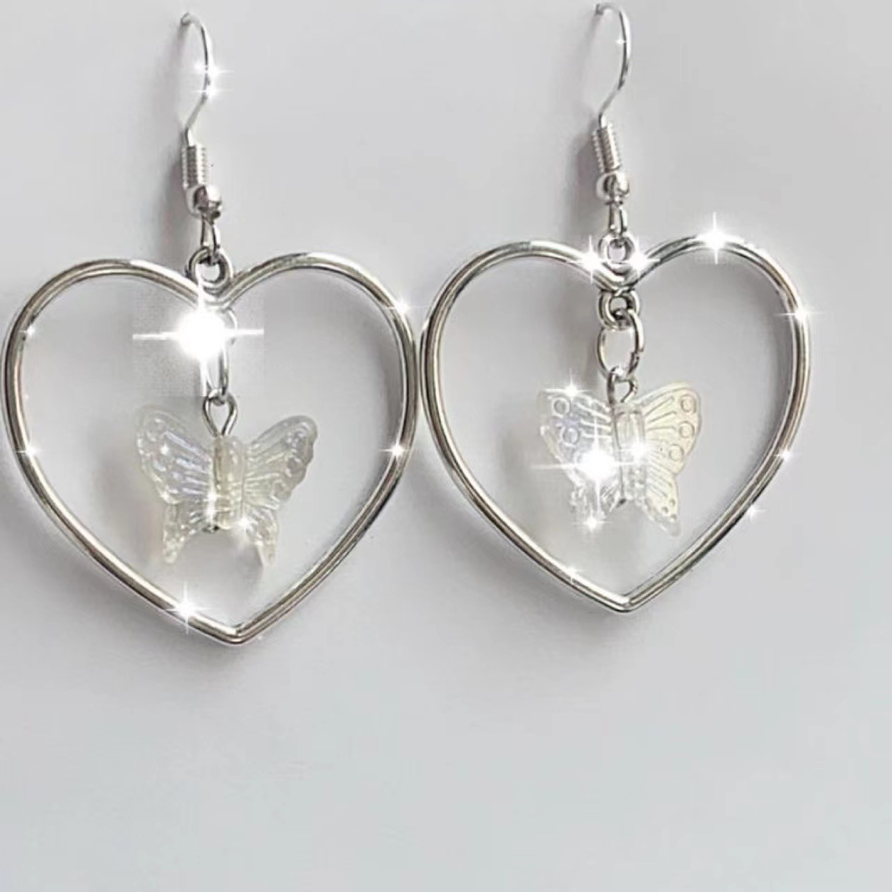 Title 1, Love Hollowed Out Butterfly Earrings Female. A ...