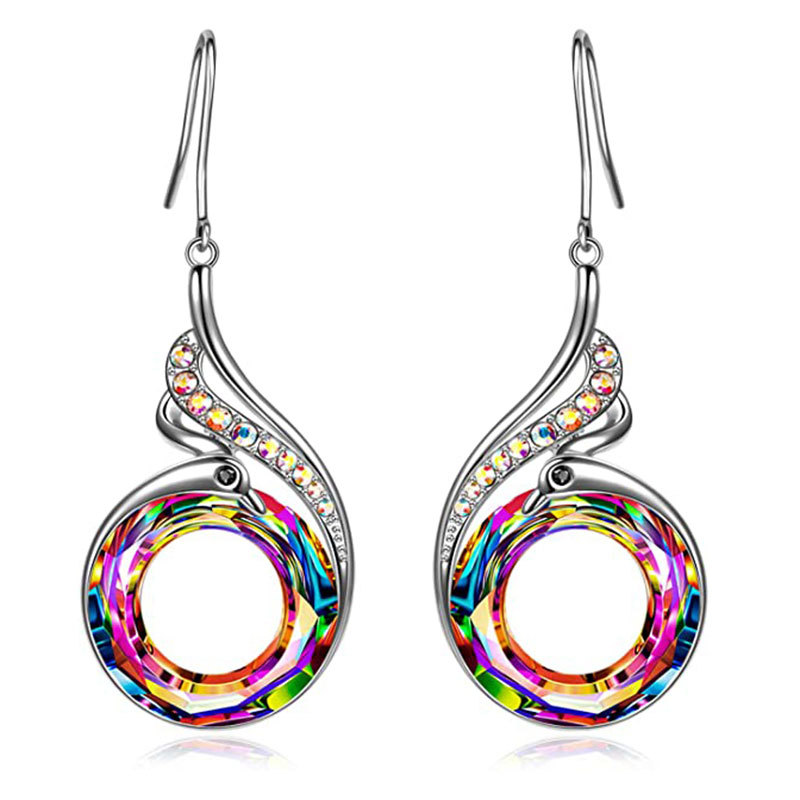 European and American Foreign Trade Elements Crystal Amazon Hot Sale Earrings