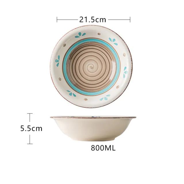 Japanese Style Household Underglaze Hand painted Ceramic Tableware Zephyr Lace - Shop at LoveMi