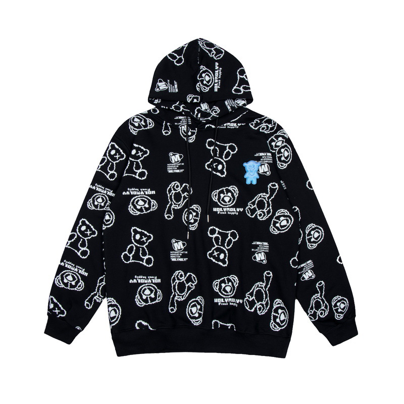 Terry Material Tide Brand Hooded Sweater For Men And Women