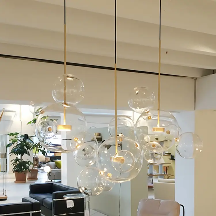 Soap Bubble Mickey Chandelier LED Living Room Bedroom Dining