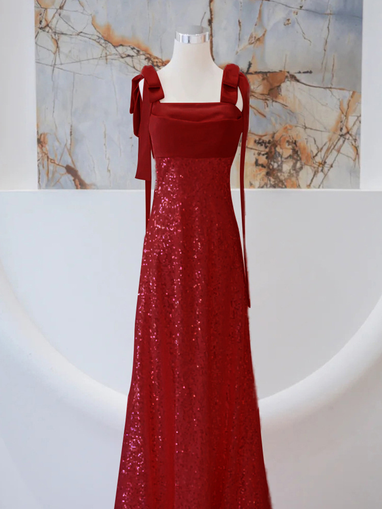 Fashion Slim Sequin Fishtail Cocktail Dress Wine - Shop at LoveMi