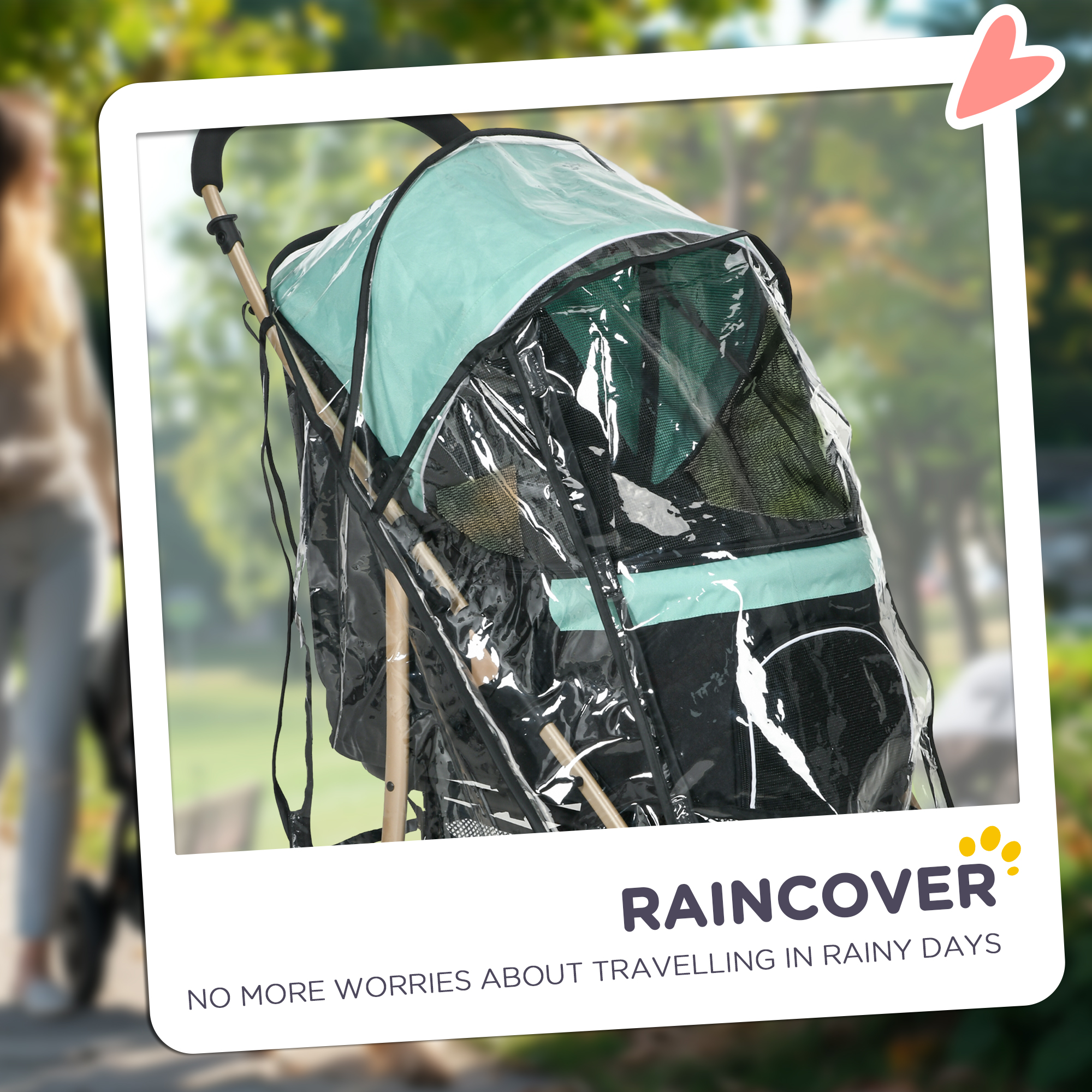 Small And Mini Dog Pet Strollers With Rain Cover
