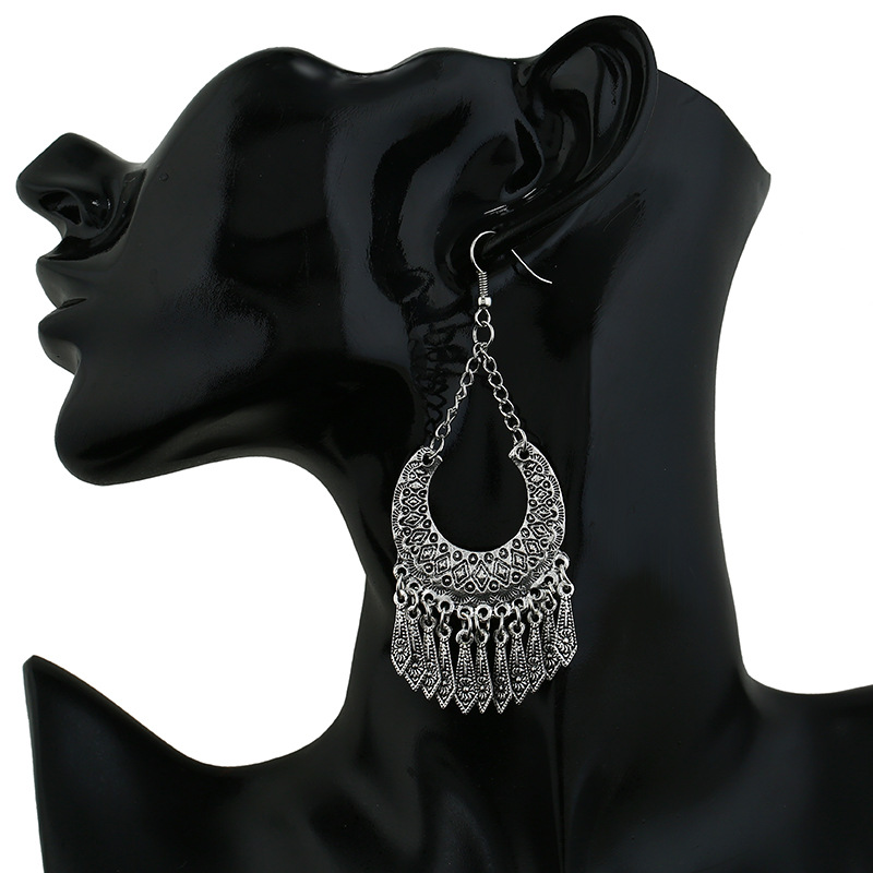 Cross-border Sources European And American Fashion Tassel Earrings