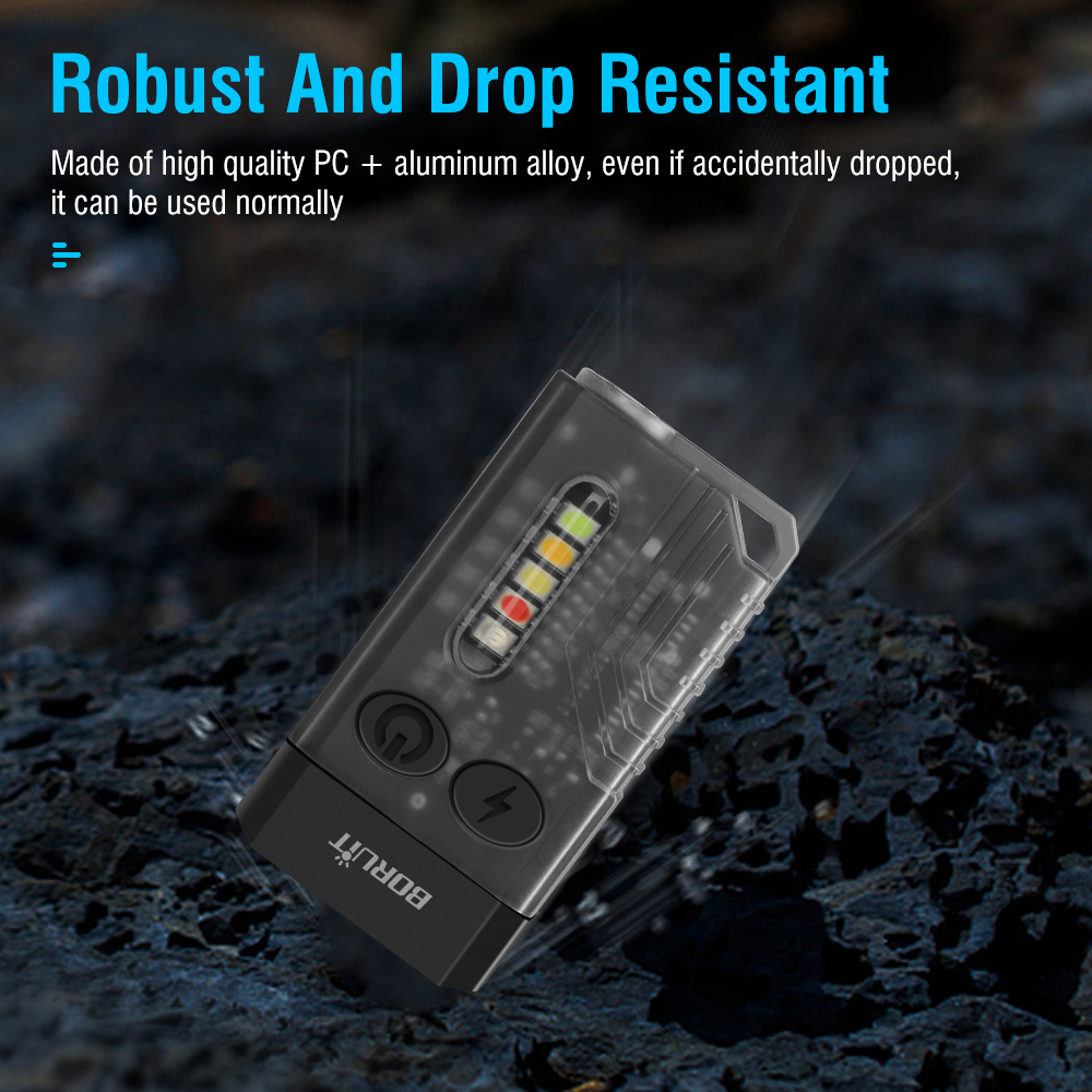 BROUIT Mini Pocket LED Flashlight Magnetic EDC WorkLight Torch Rechargeable Lamp — image 6
