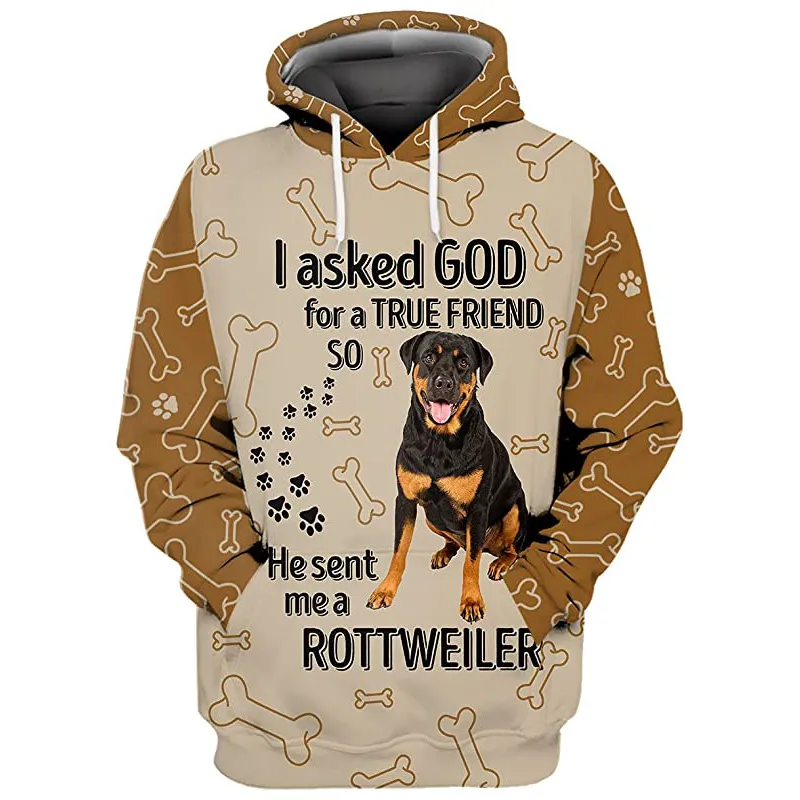 Europe And America Cat Dog And Cow Men's Casual 3d Digital Sweater - Wyy10151403-L