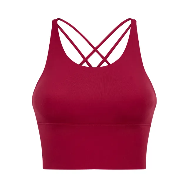 Backless Fitness Bra Small Suspenders Solid Color Jiang Hong - Shop at LoveMi