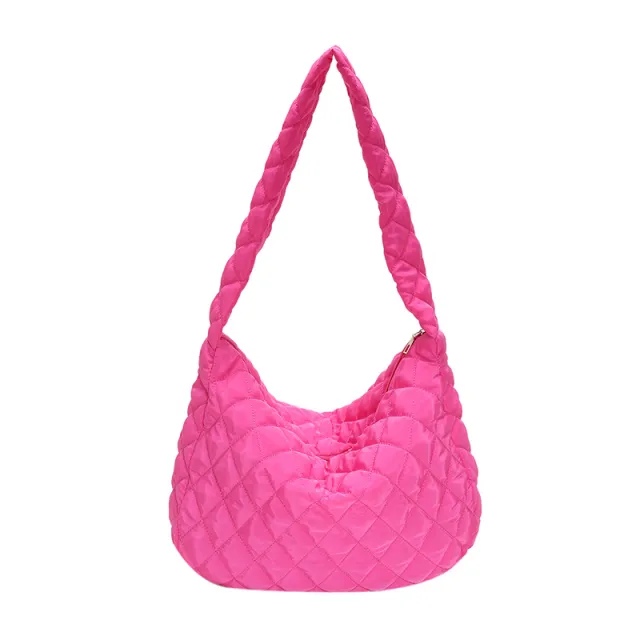 Winter Personalized Bags For Women Crossbody Bag With Rhombus Stitching Design Commuting Casual Shopping Handbags Rose - Shop at LoveMi