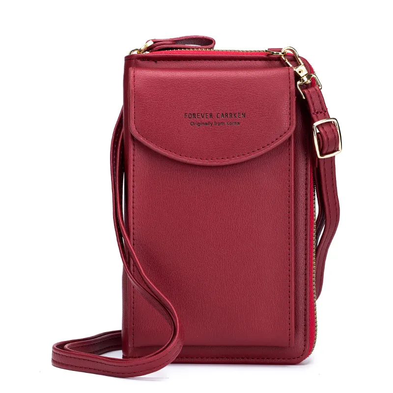 Multifunctional Clutch Fashion Shoulder Messenger Bag - Red