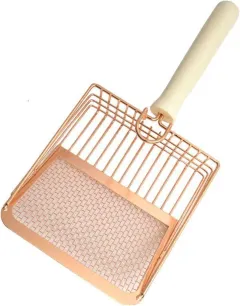 Metal Litter Scoop, Pooper Scooper With Wooden Handle, Cat Litter Deep Scoop, Poop Sifting, Kitten Pooper Lifter For Litter Box Pots With Hook For ... - View 1