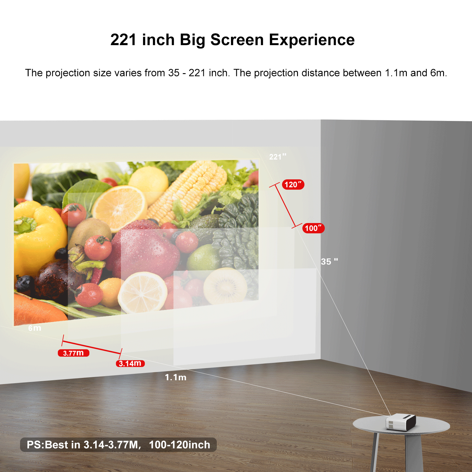 HD Mini Home Projector Led Home Theater Children's Gifts — foto 9
